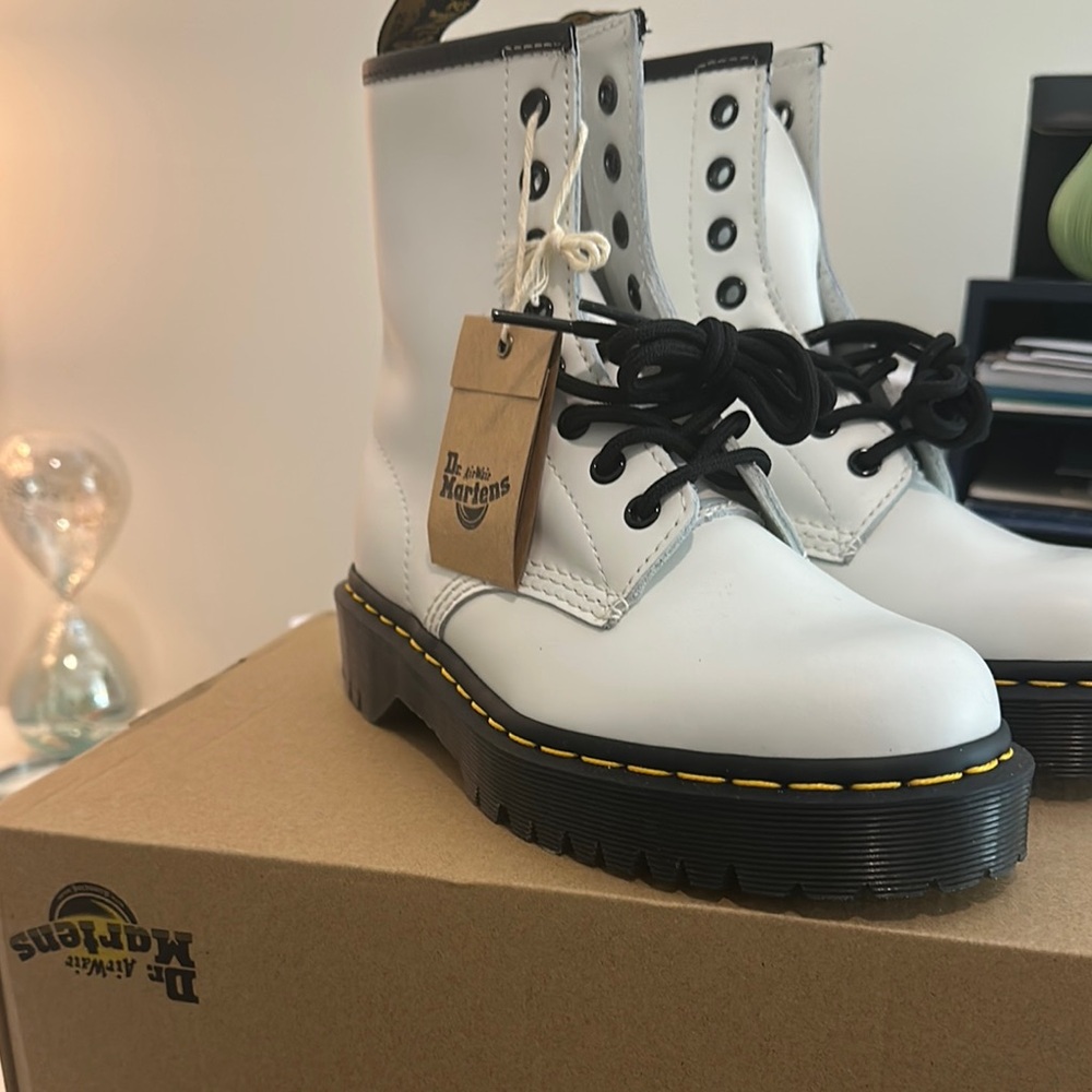 Dr. Martens White Combat Boots